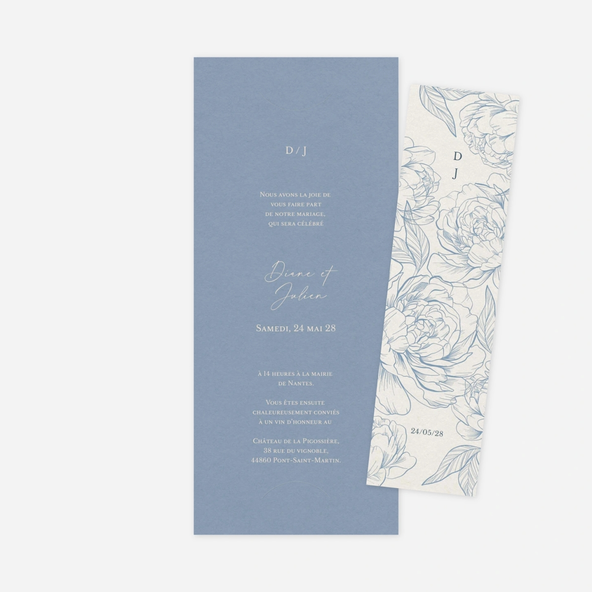 Faire-part mariage Balade en fleurs