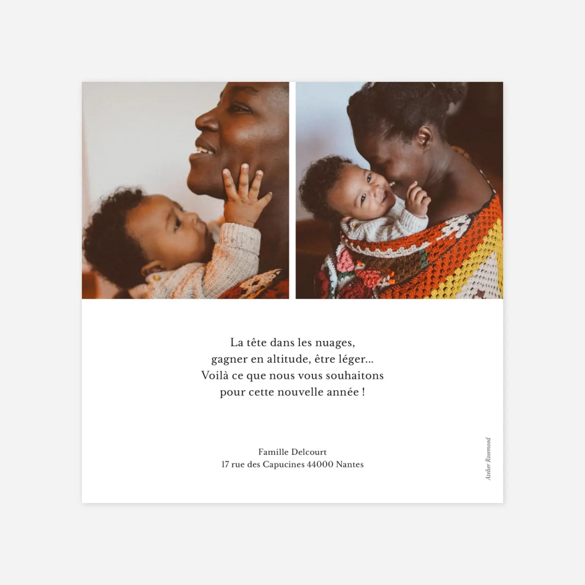 Carte de voeux Balade d'hiver