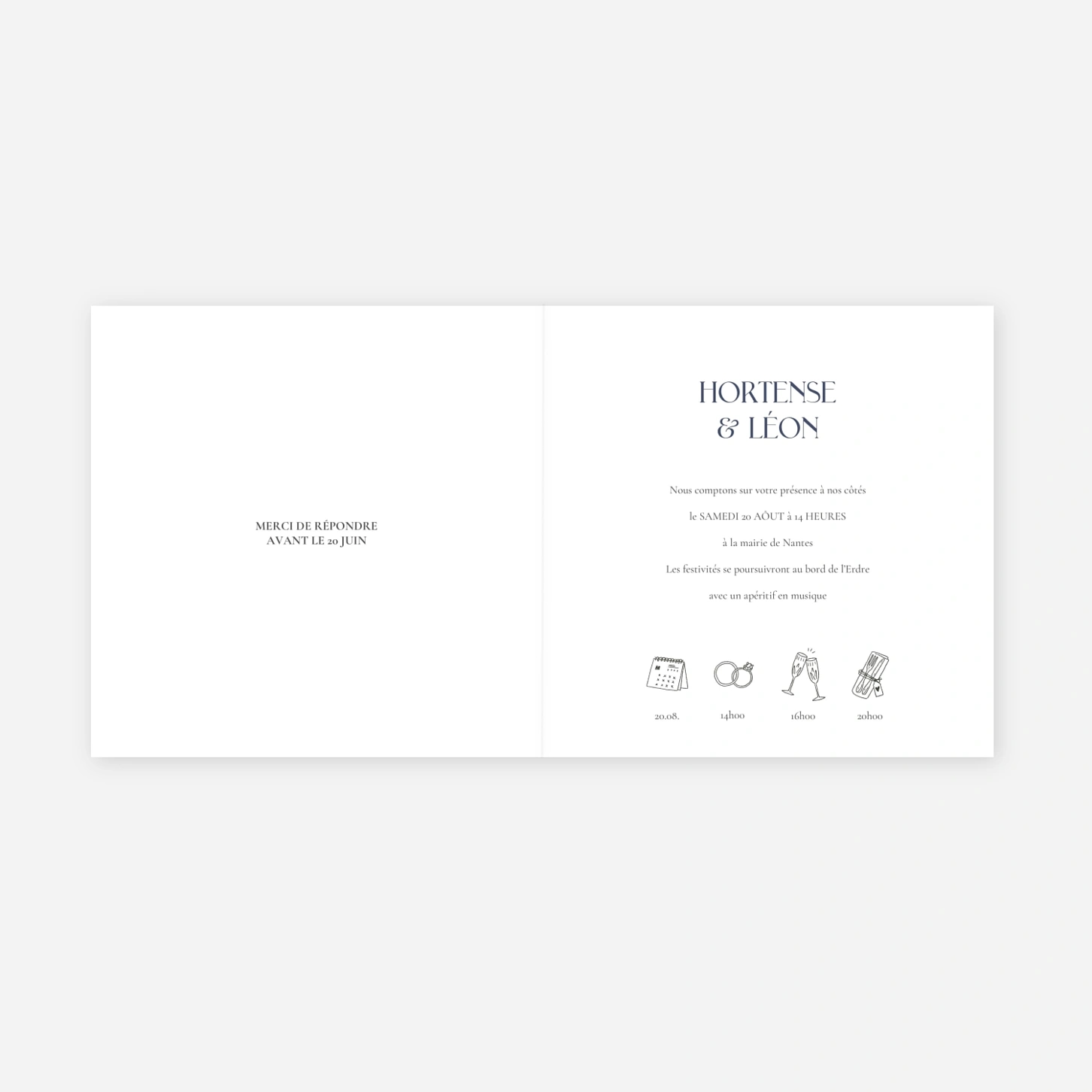 Faire-part mariage Brise d'été