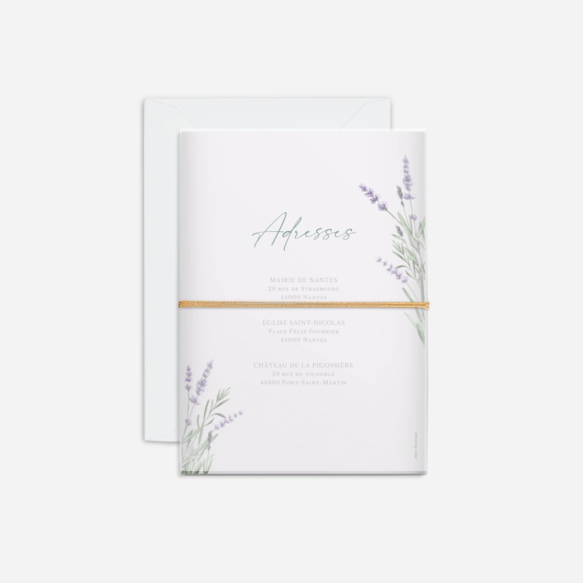 Faire-part mariage Tendre Provence