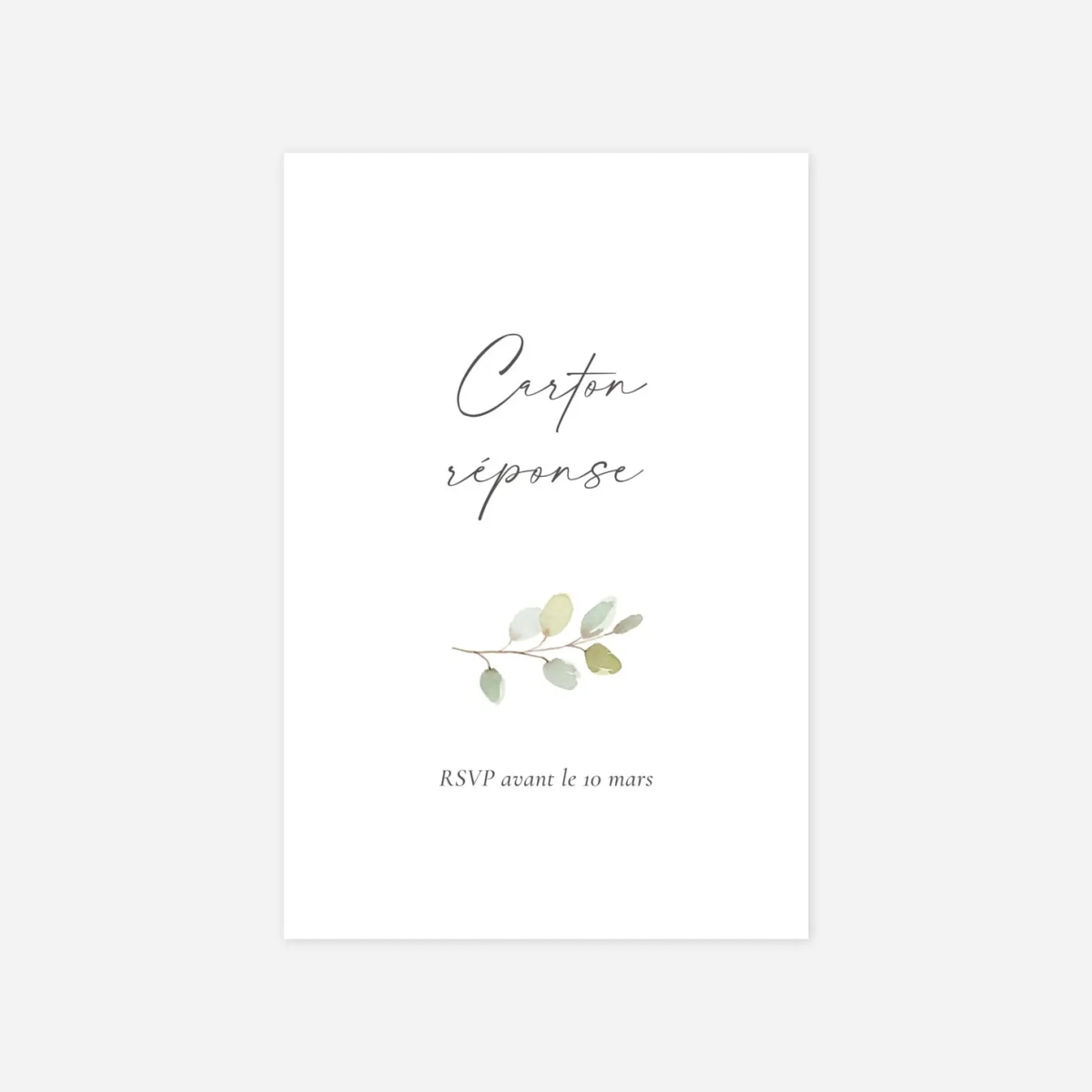 Carton réponse Brins d'eucalyptus