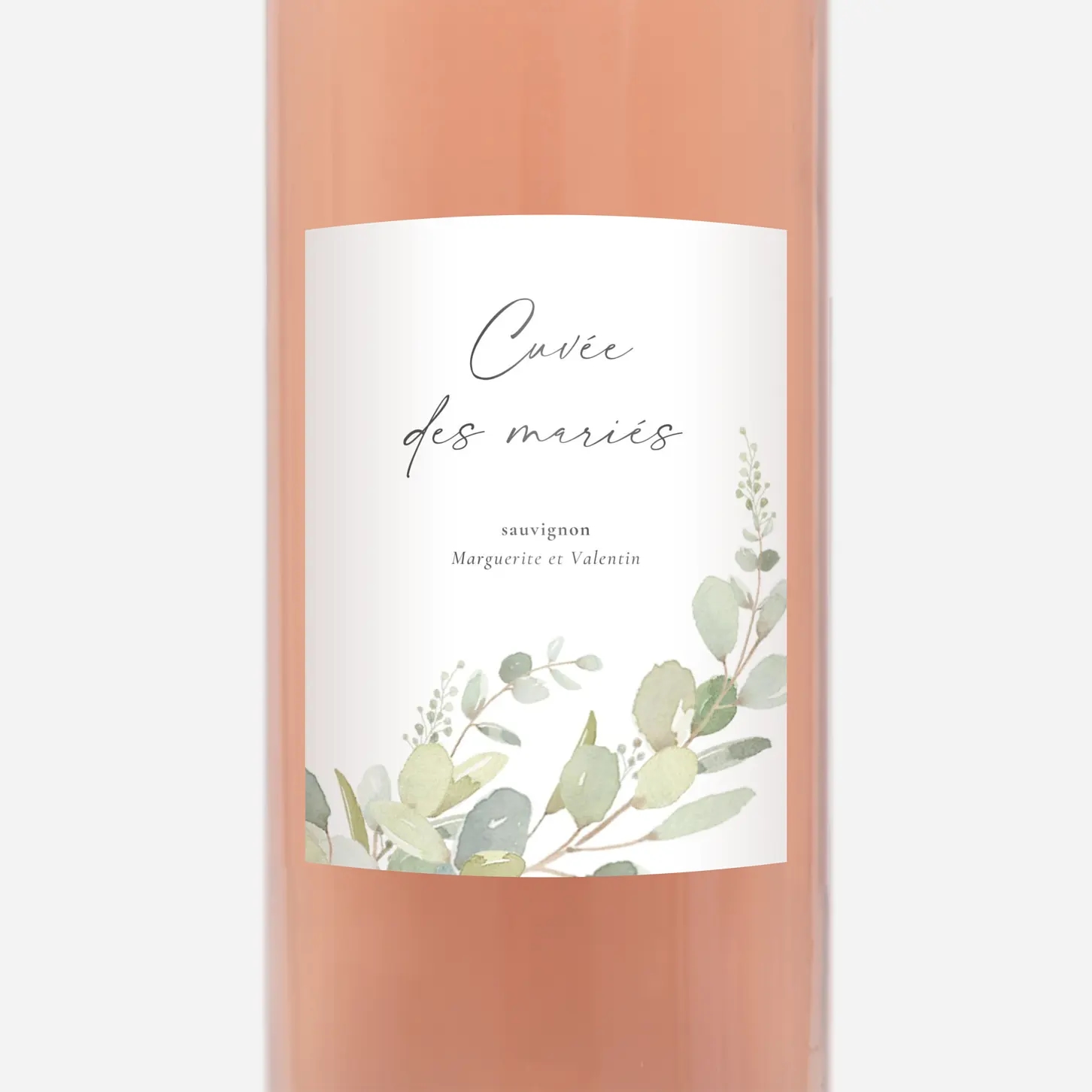 Étiquette bouteille Brins d'eucalyptus