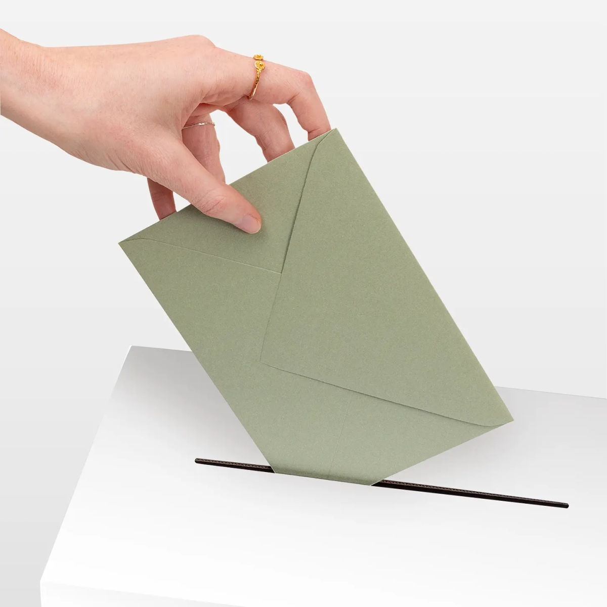 Urne Mariage Brins d'eucalyptus en couronne