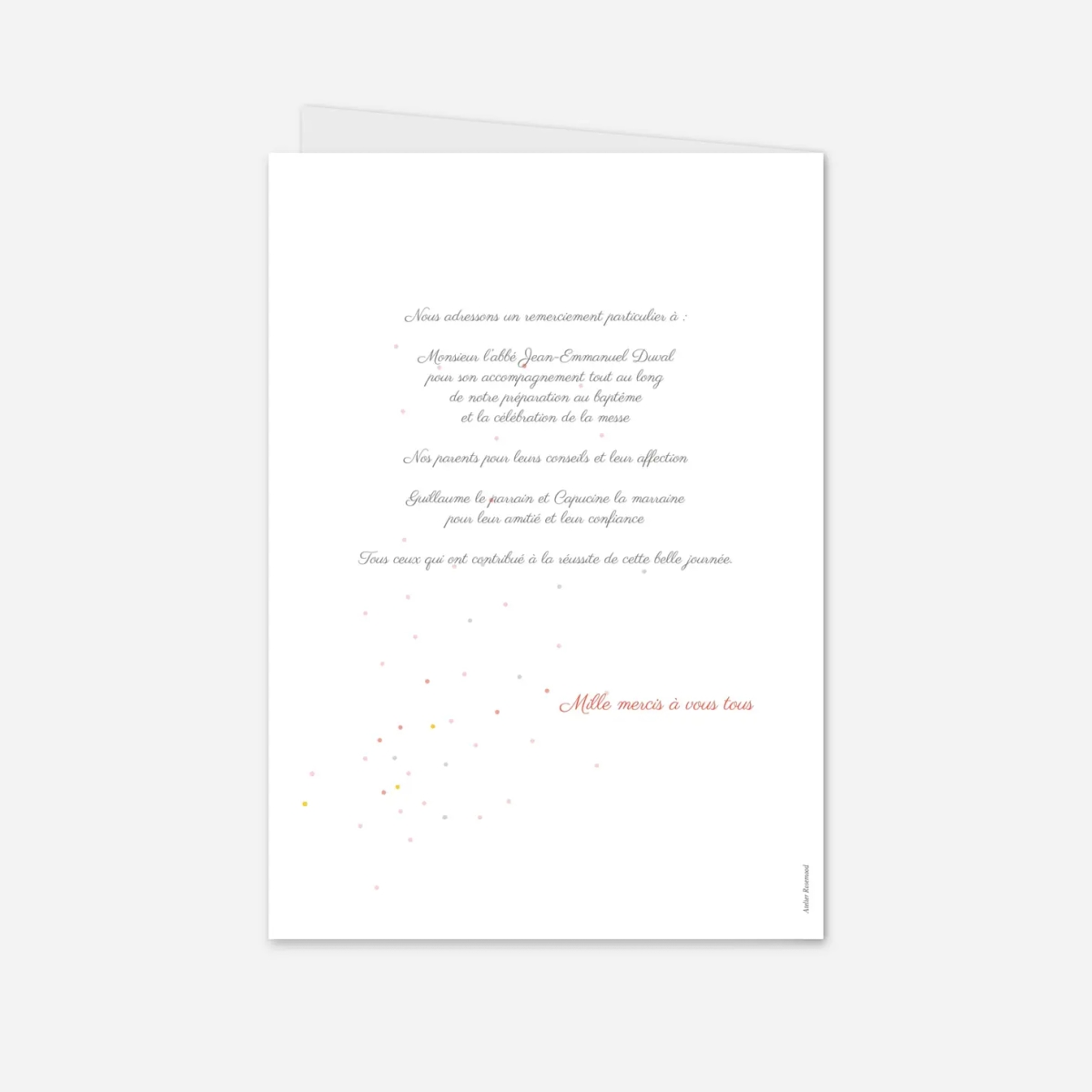 Livret de messe baptême À bicyclette