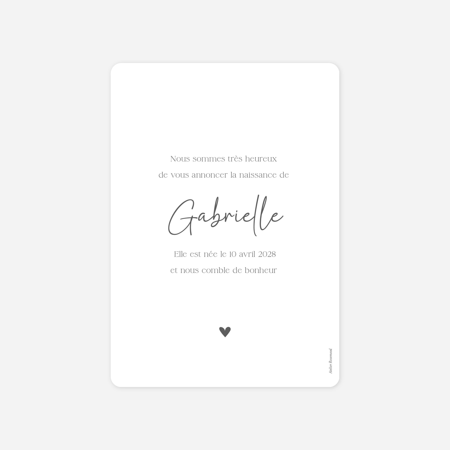 Faire-part naissance Belle Aube