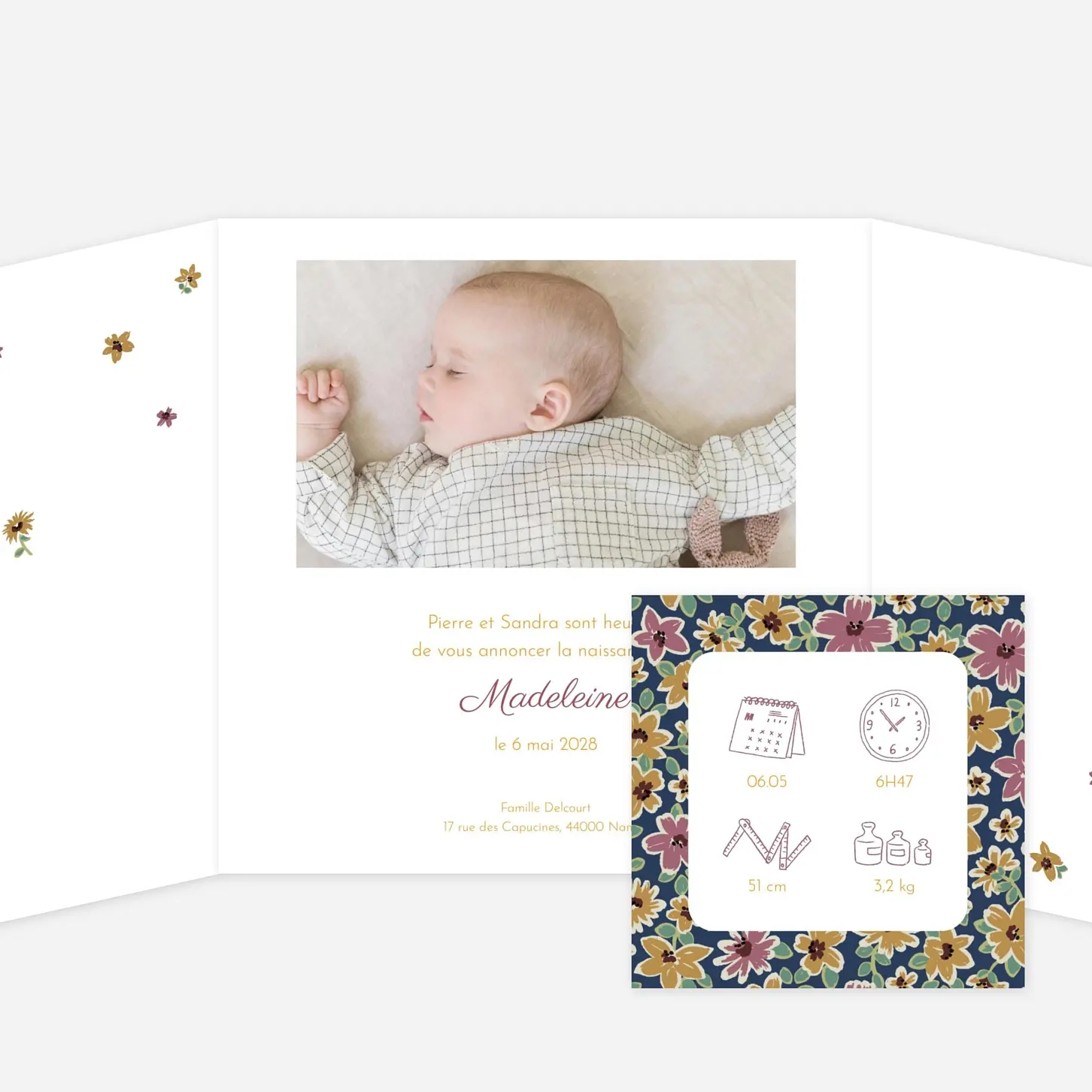 Faire-part naissance Bloom