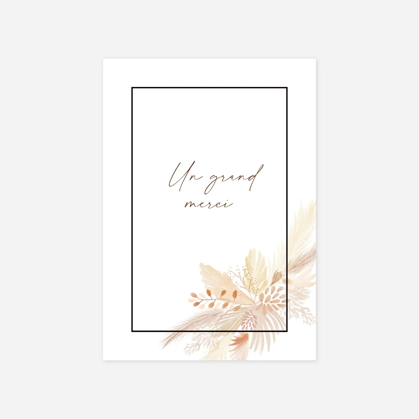 Carte de remerciements Bouquet bohéme