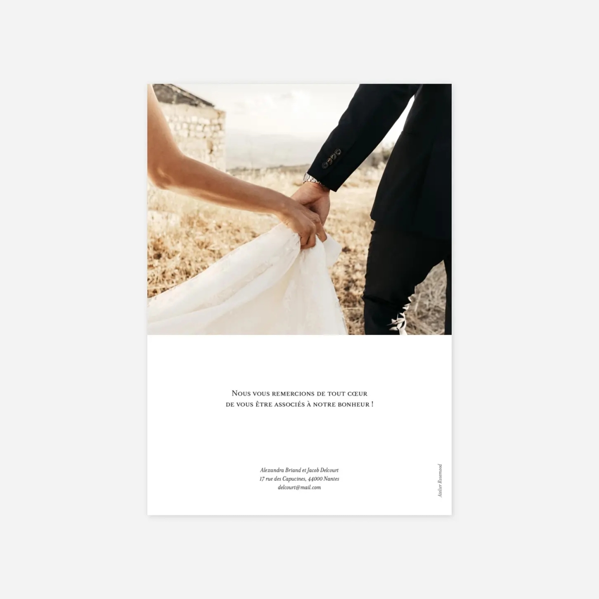 Carte de remerciements Bouquet bohéme II