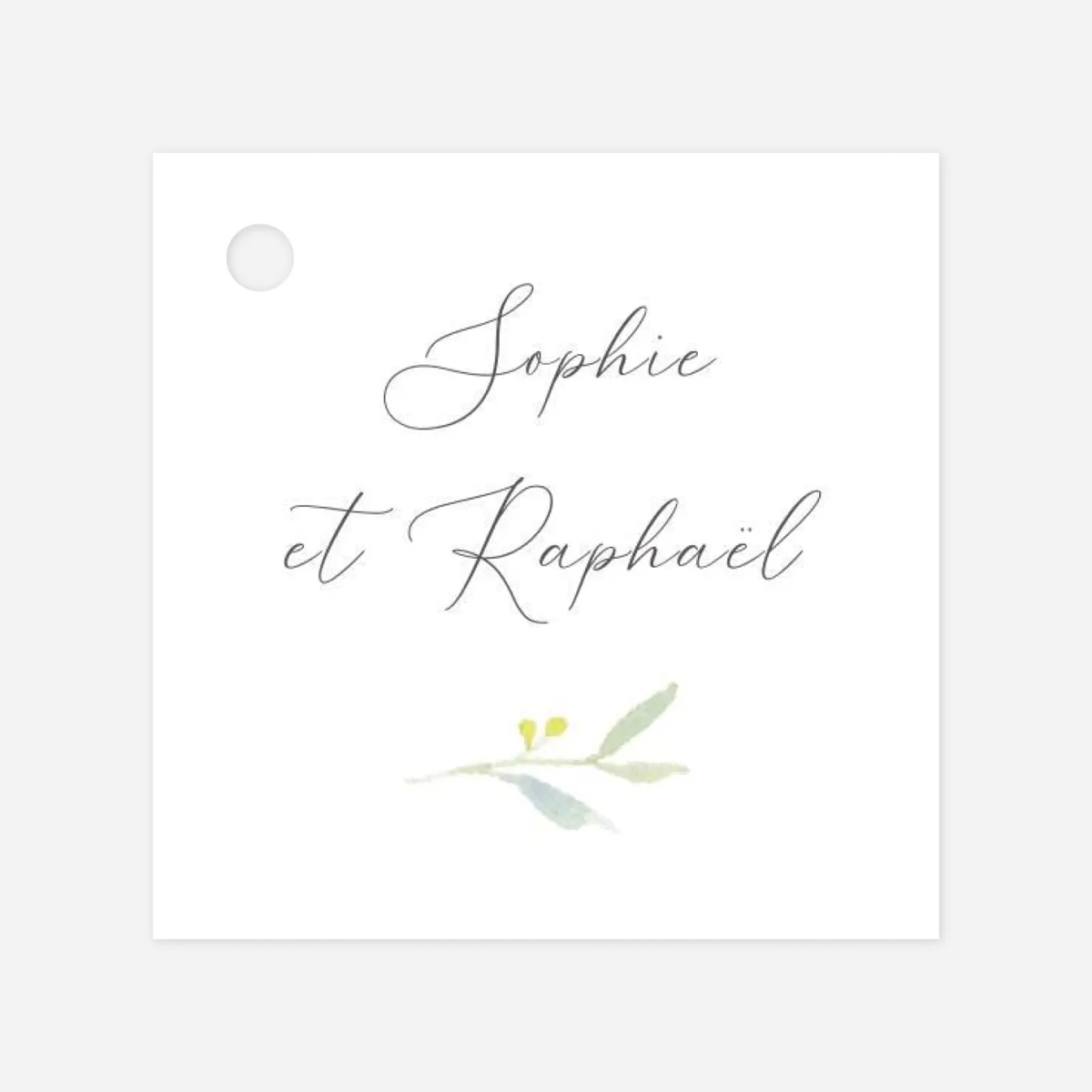 Etiquette perforée mariage Bouquet champêtre
