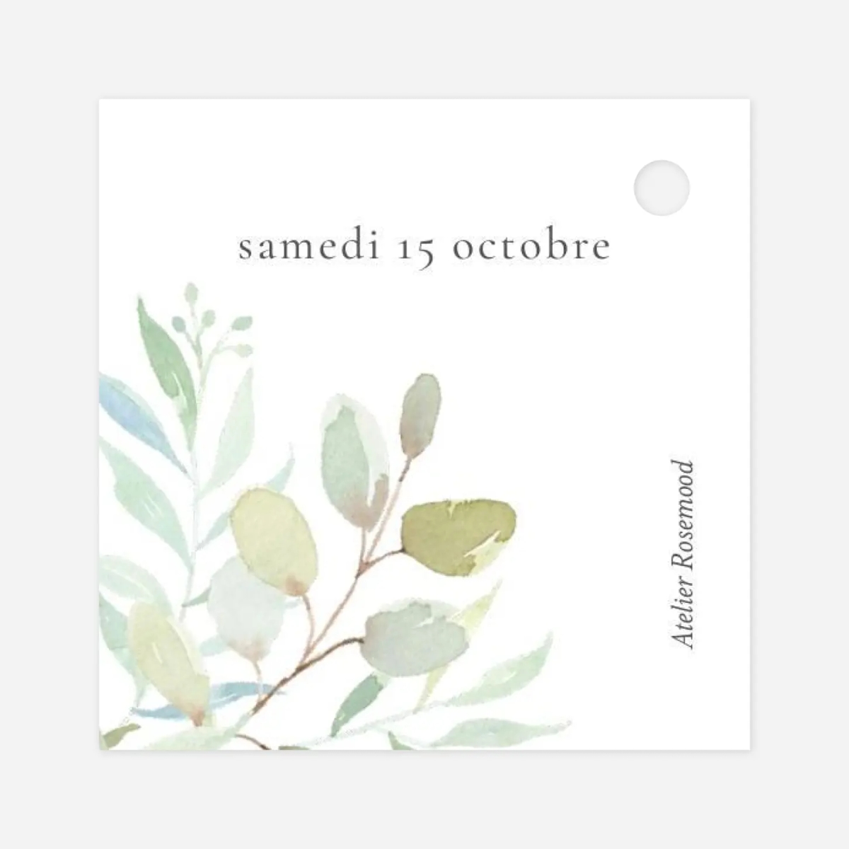 Etiquette perforée mariage Bouquet champêtre