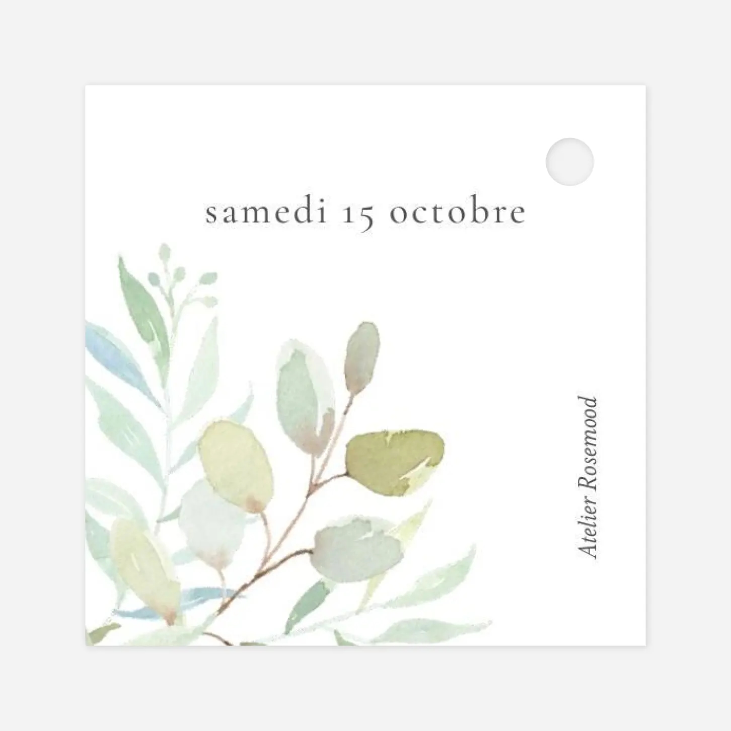 Etiquette perforée mariage Bouquet champêtre