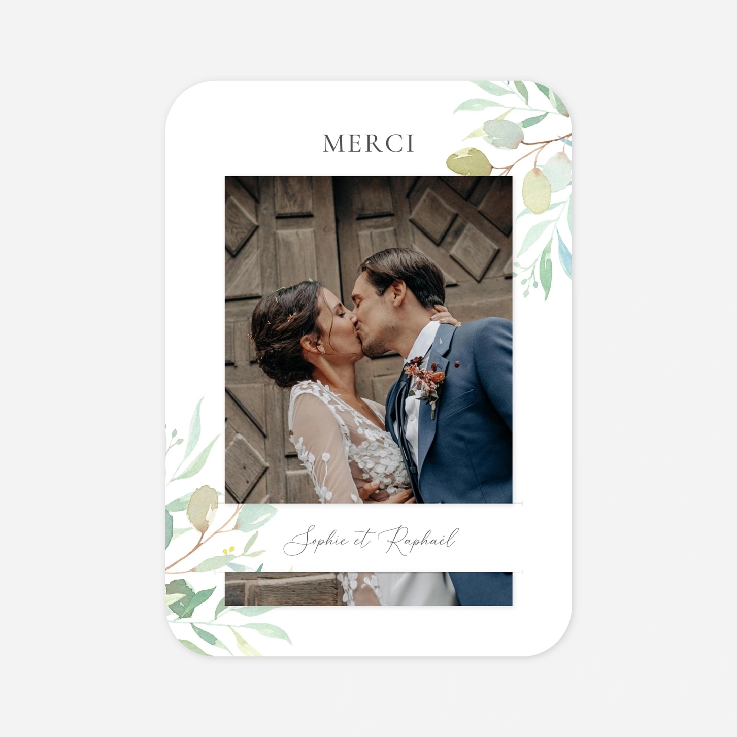 Carte de remerciements Bouquet champêtre