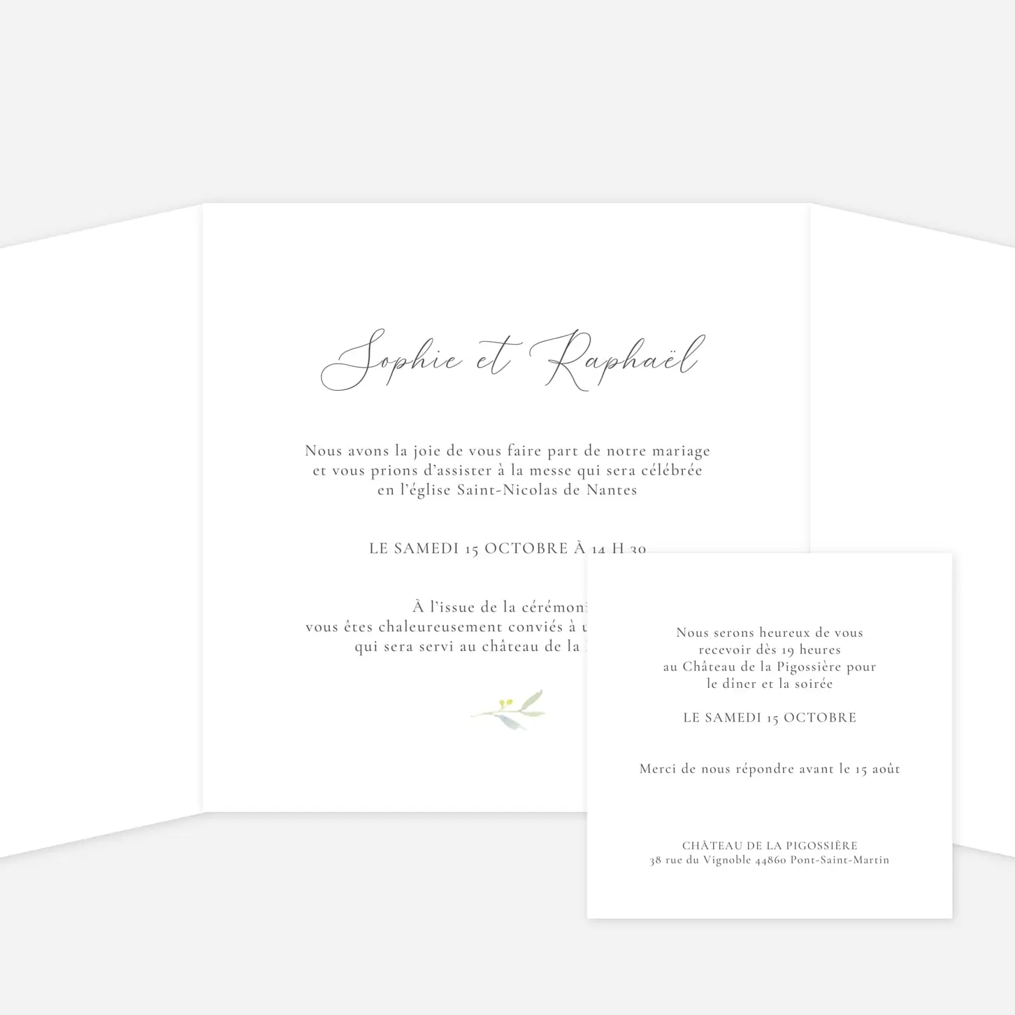 Faire-part mariage Bouquet champêtre