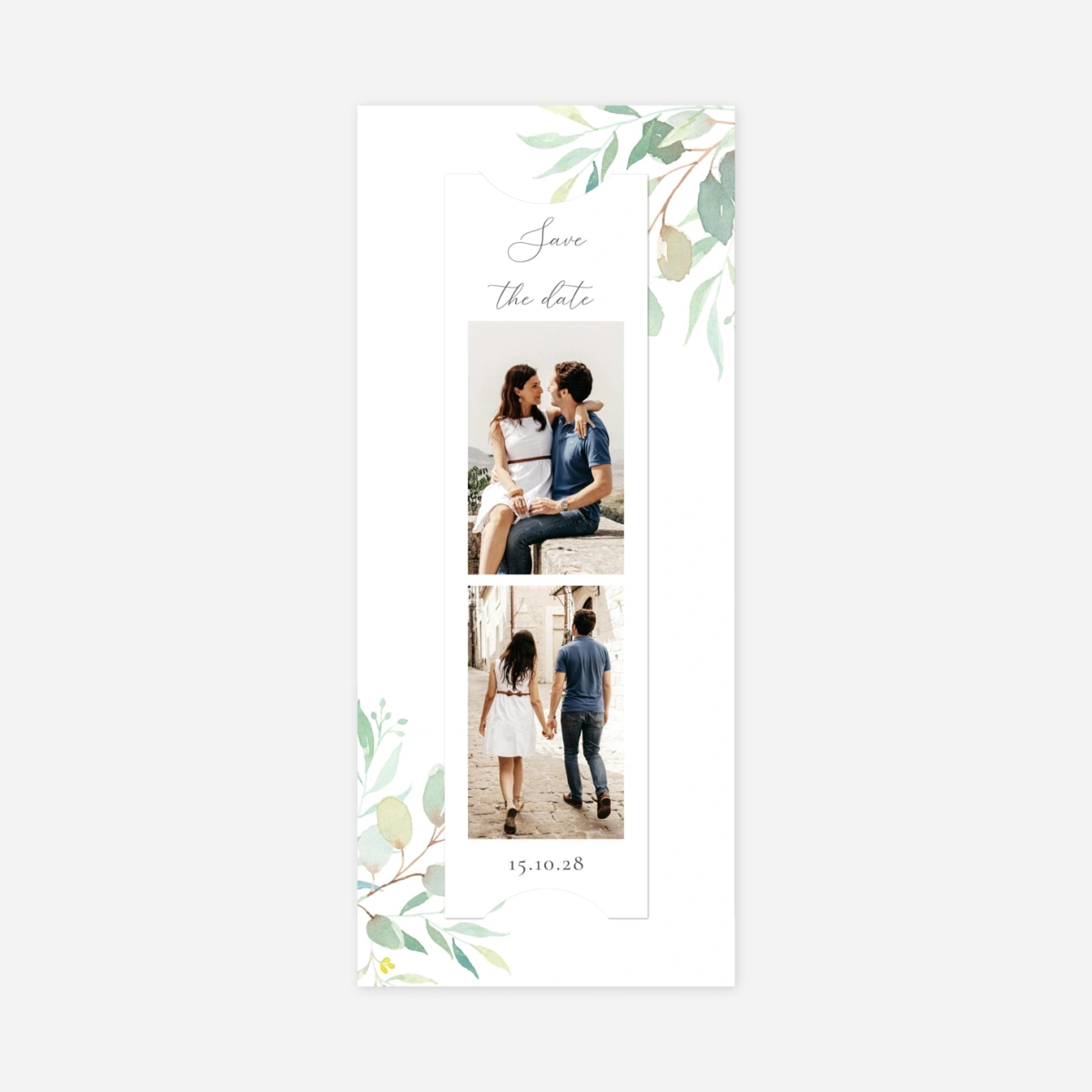 Save the date Bouquet champêtre