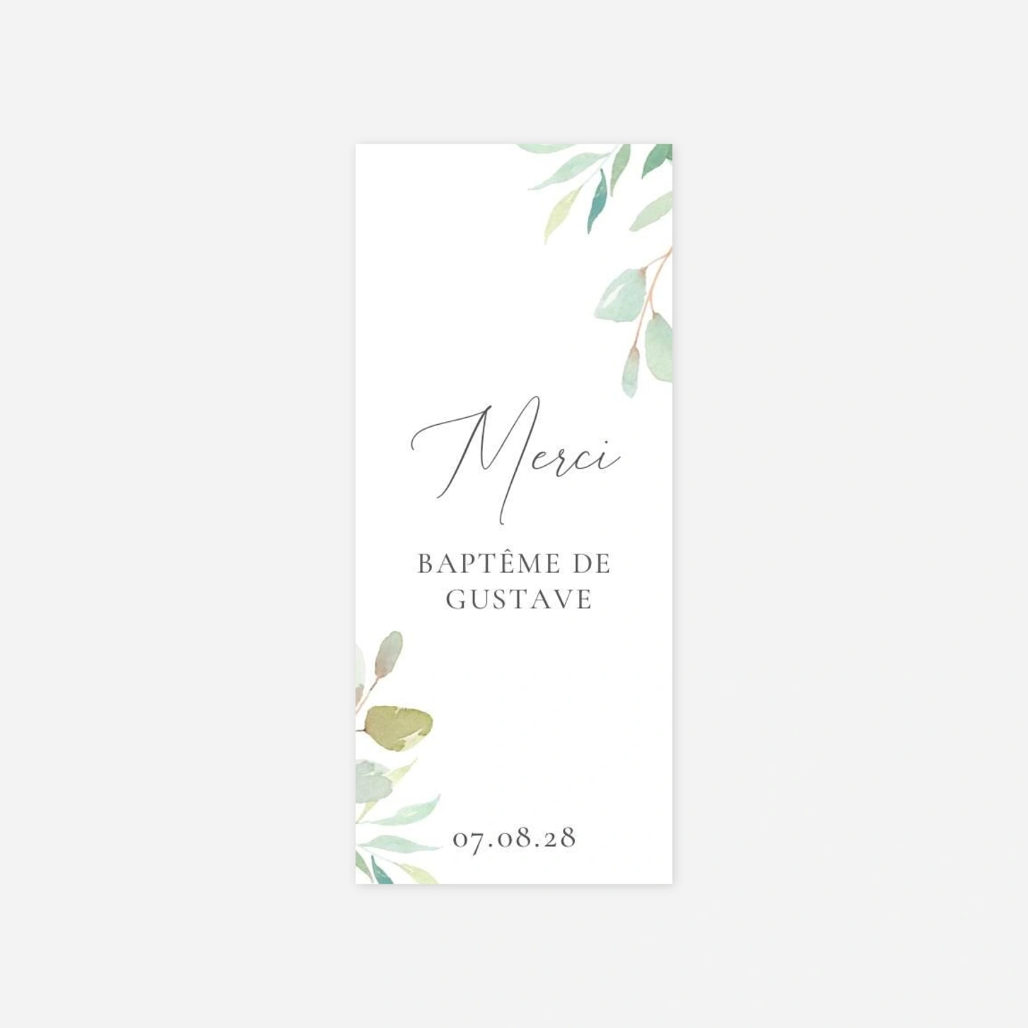 Stickers pour enveloppes baptême Bouquet champêtre
