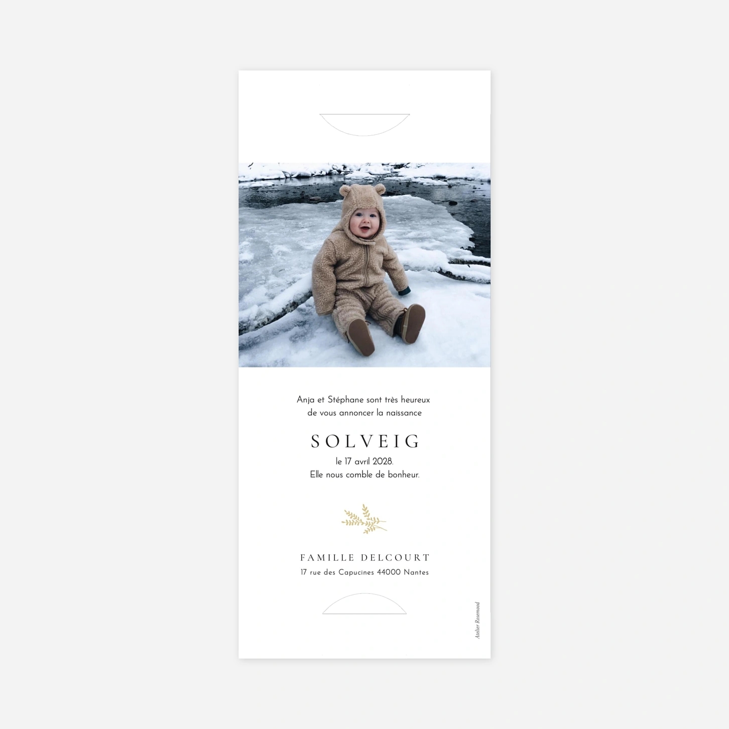 Faire-part naissance Boréal