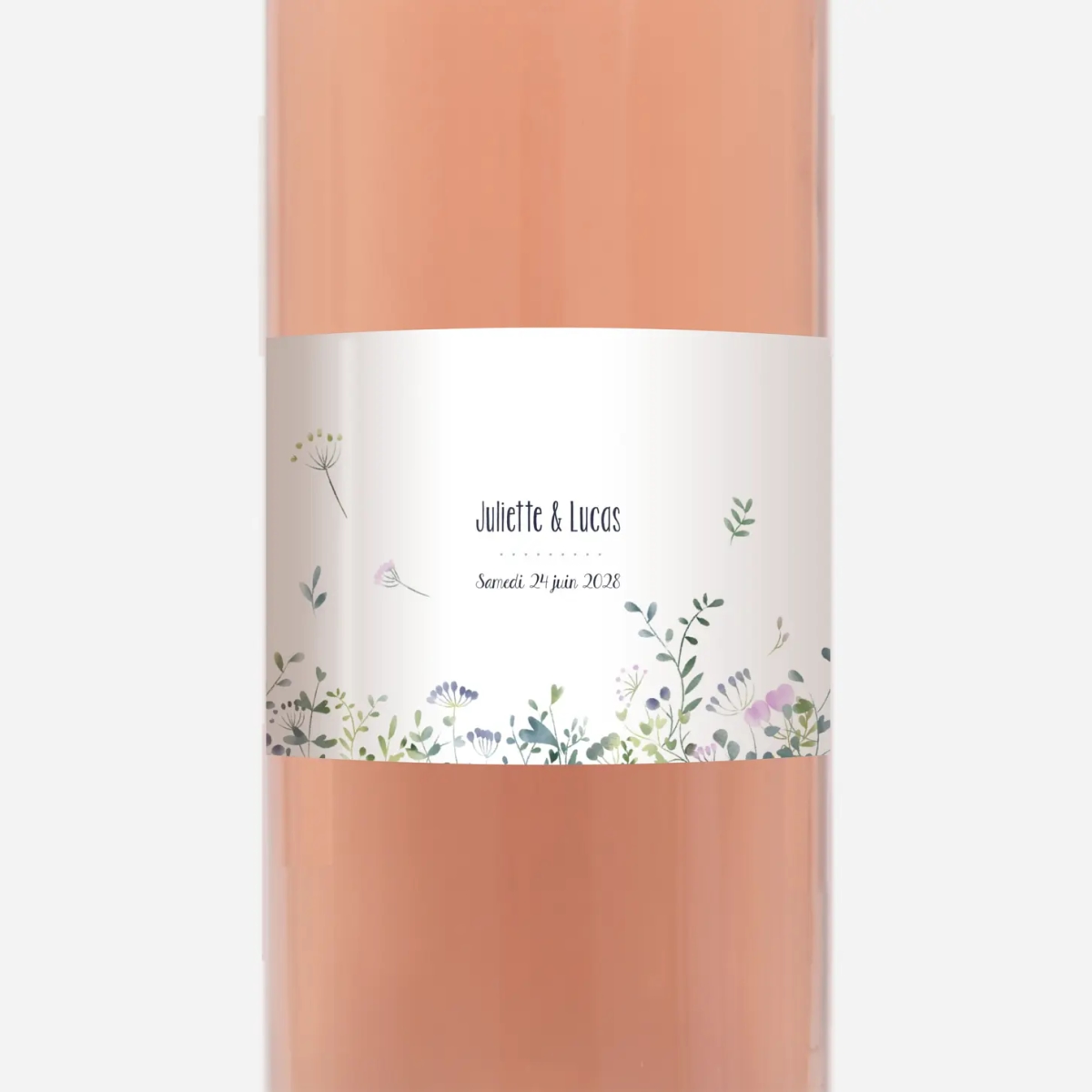 Étiquette bouteille Bouquet sauvage