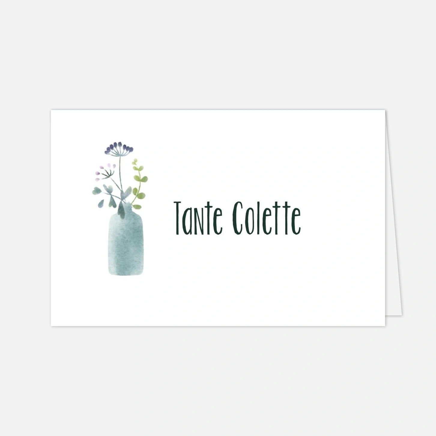 Marque-place mariage Bouquet sauvage