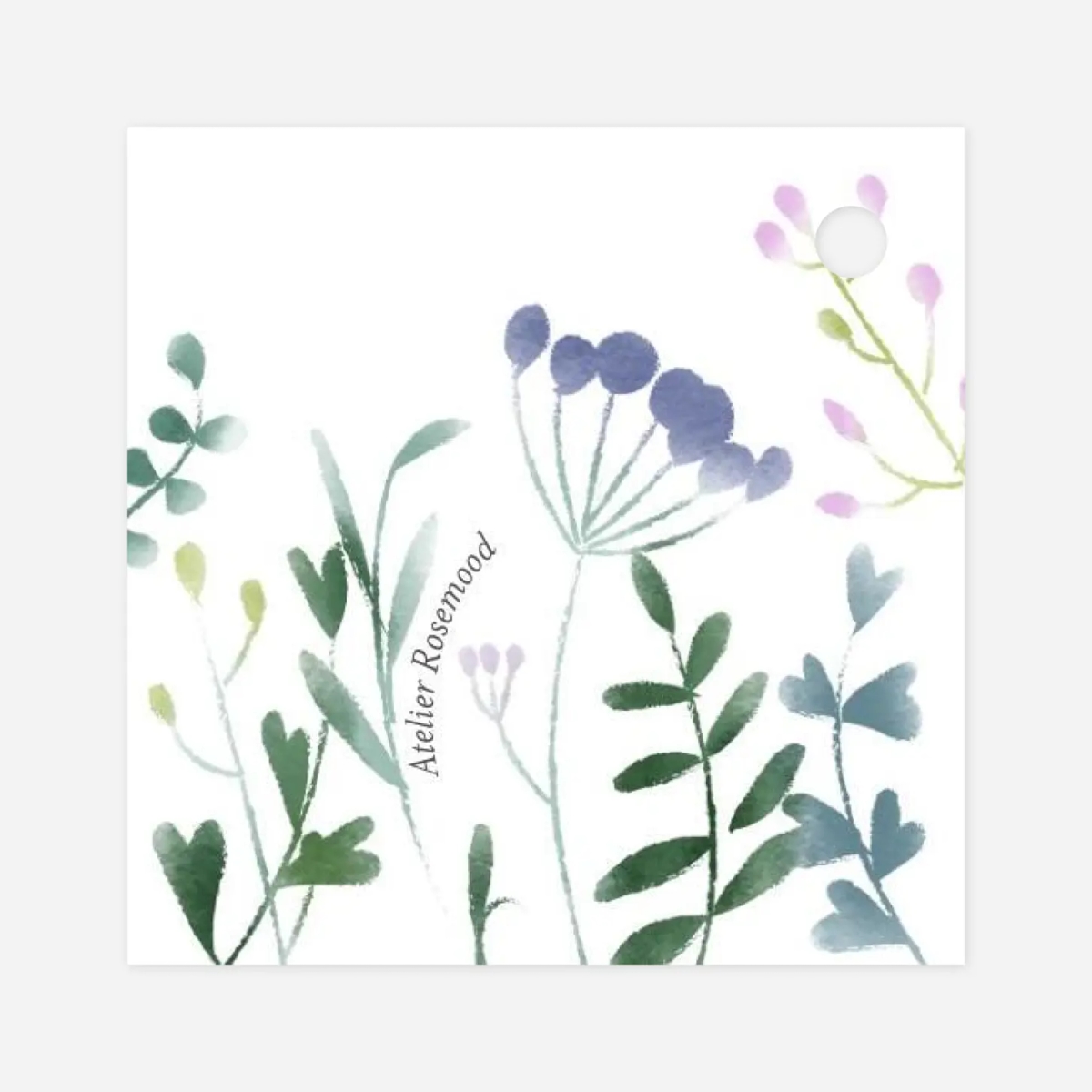 Etiquette perforée baptême Bouquet sauvage