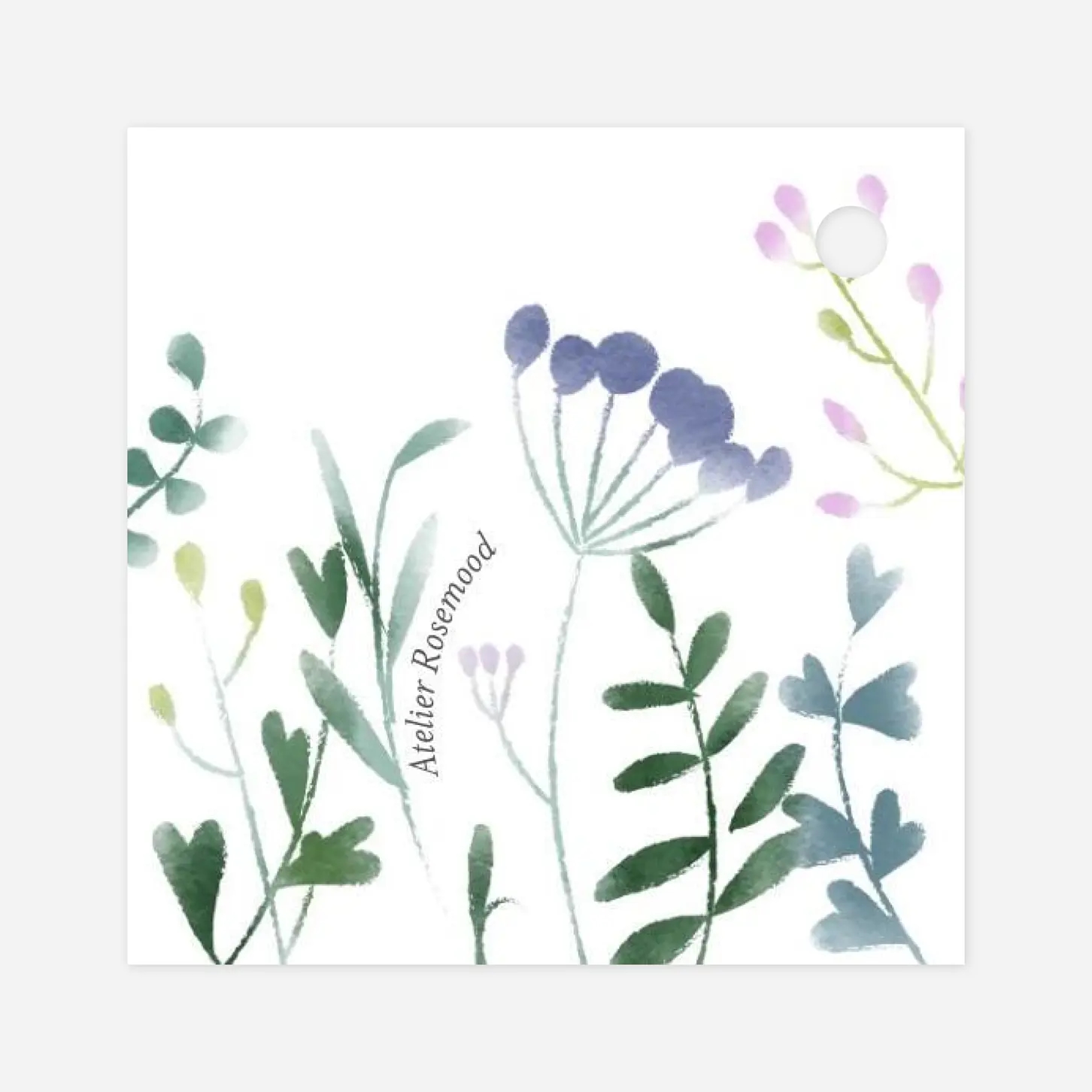 Etiquette perforée baptême Bouquet sauvage