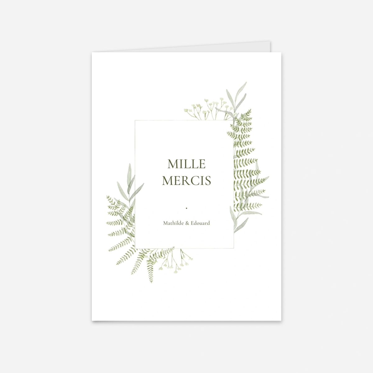 Carte de remerciements Botanique