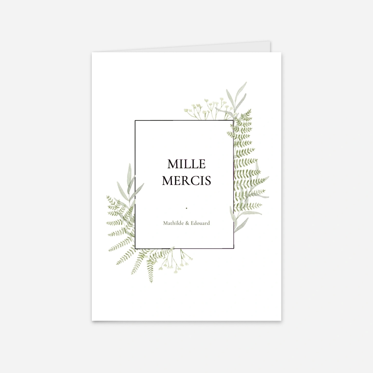 Carte de remerciements Botanique
