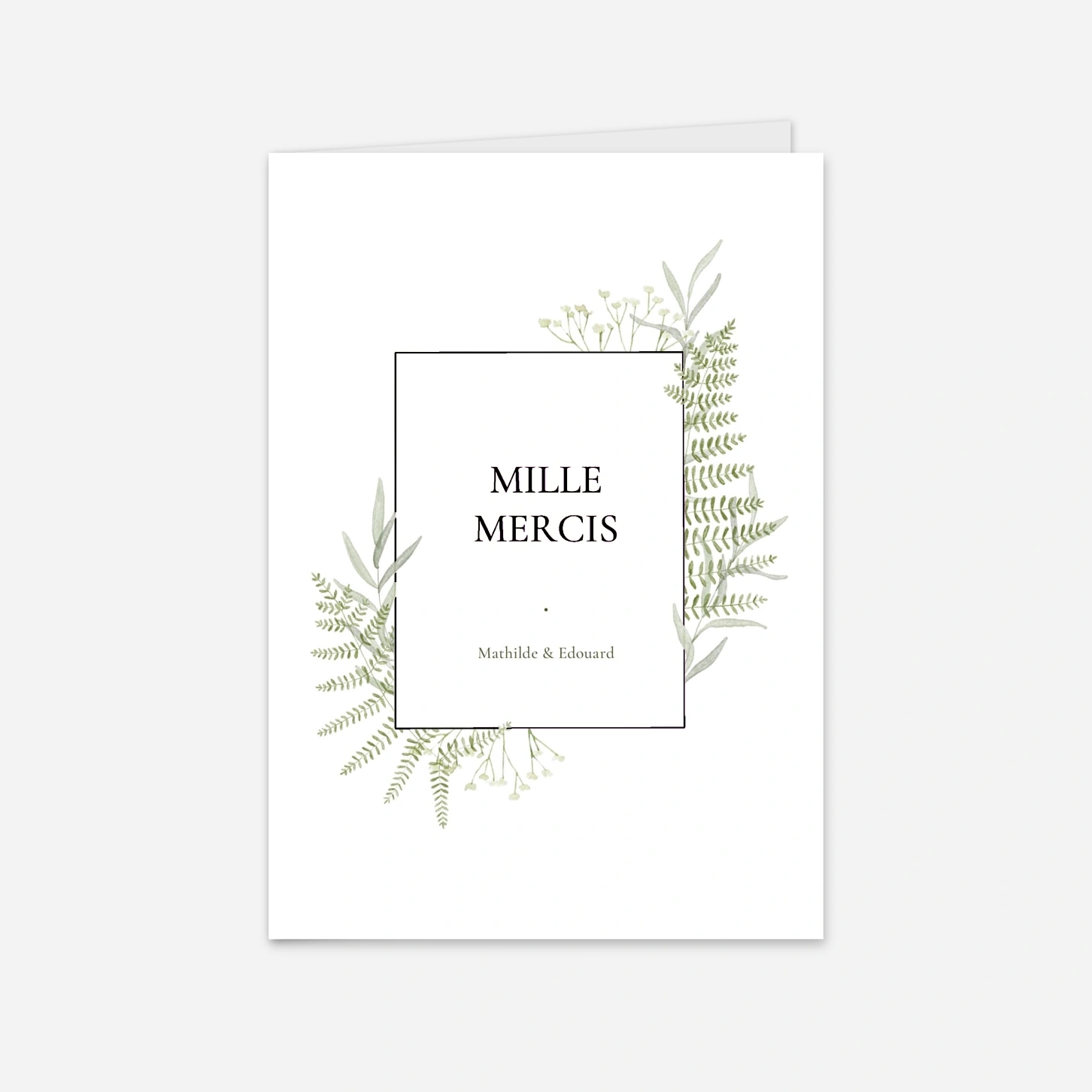 Carte de remerciements Botanique