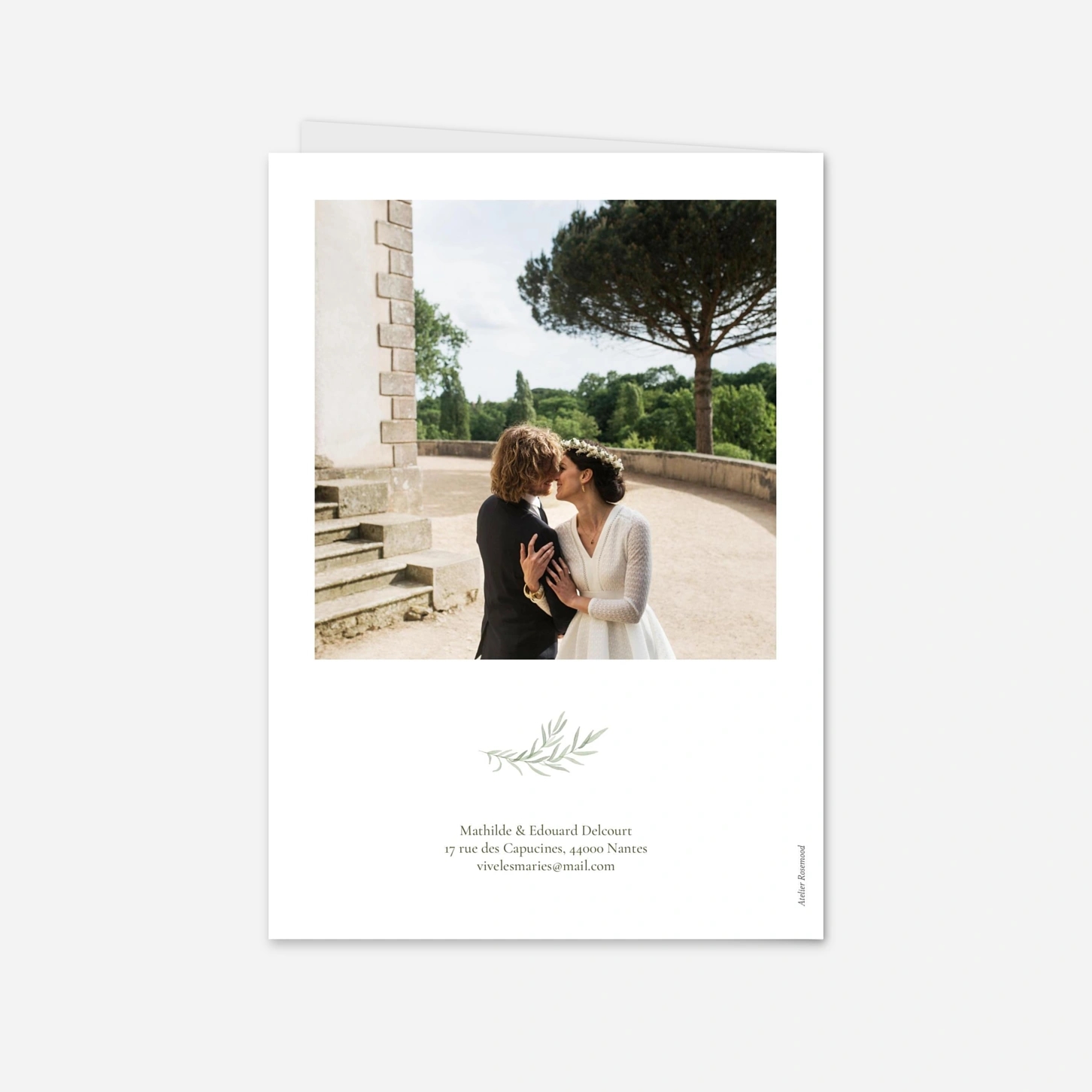 Carte de remerciements Botanique