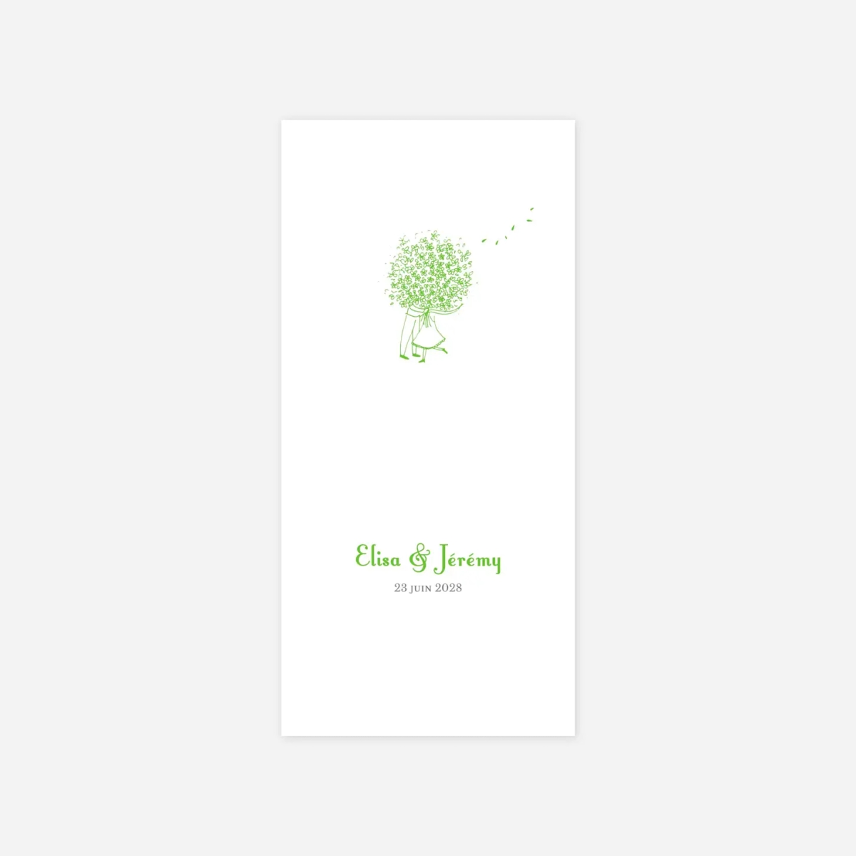 Menu mariage Bouquet