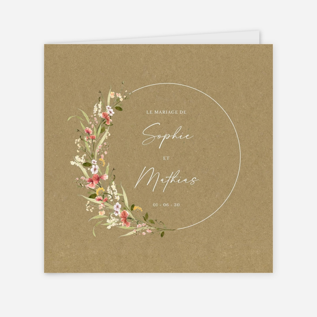 Faire-part mariage Bouquet printanier