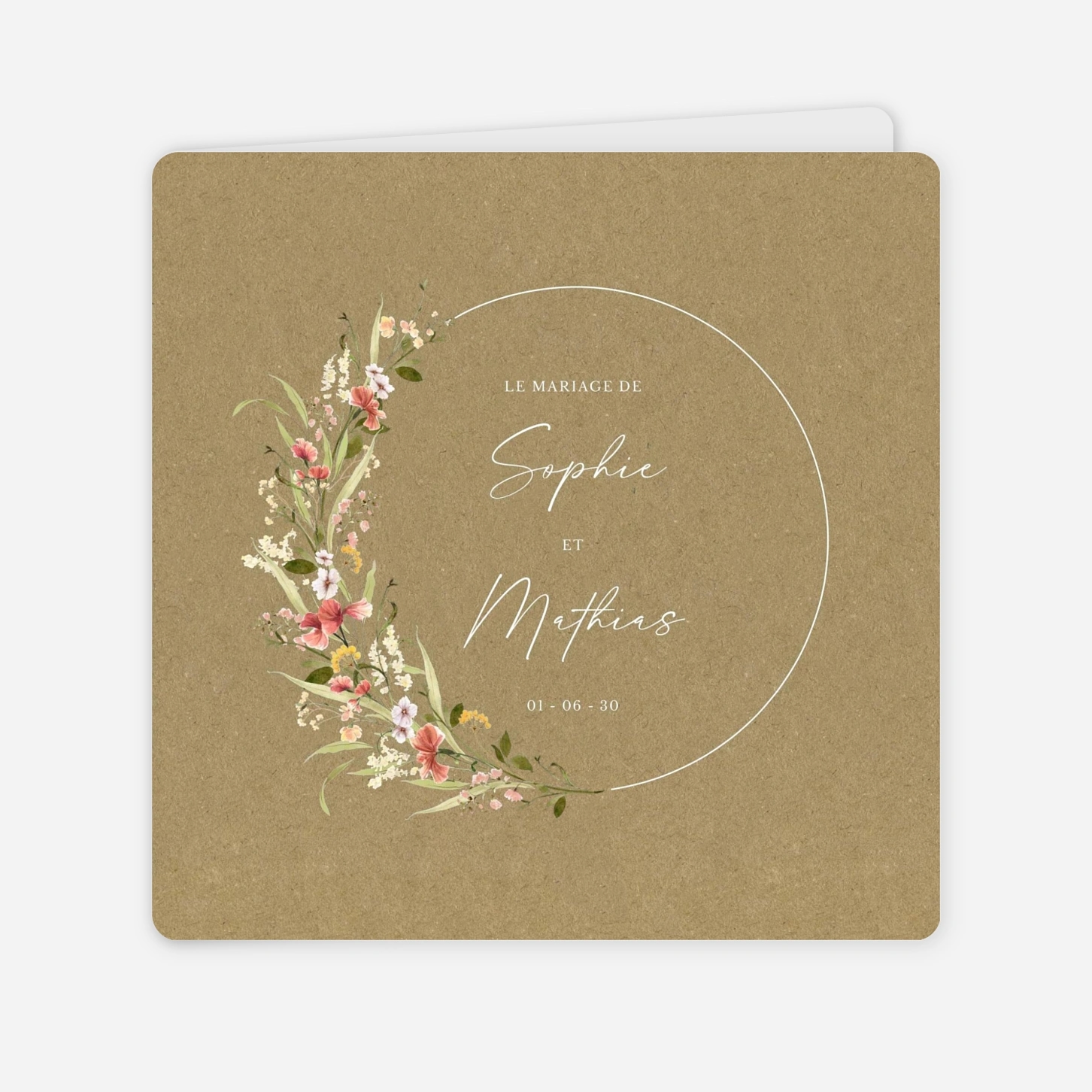 Faire-part mariage Bouquet printanier