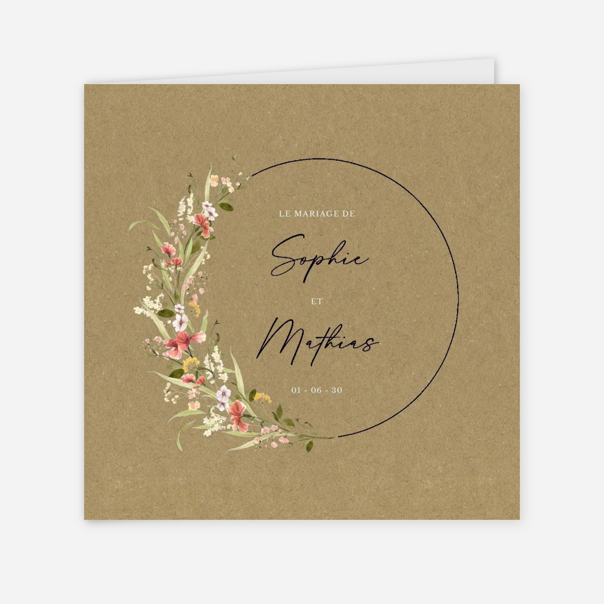 Faire-part mariage Bouquet printanier