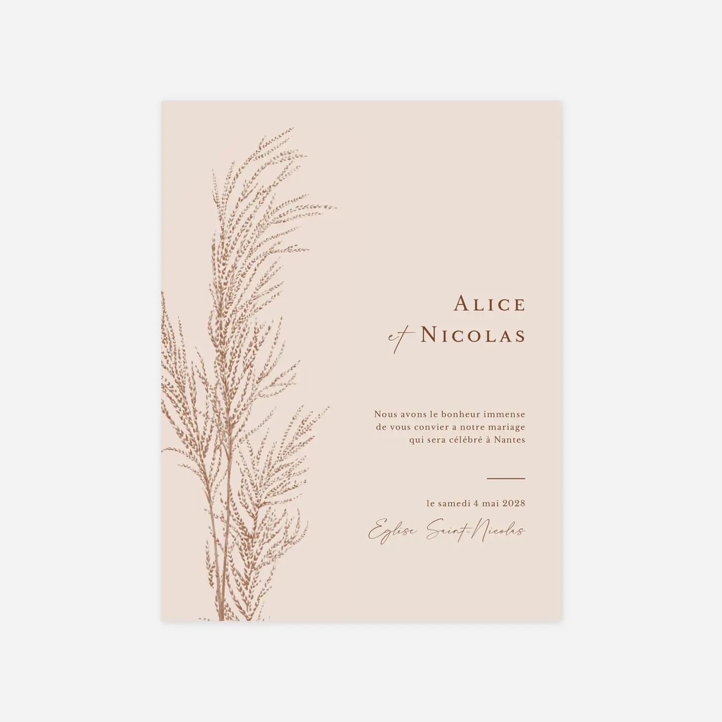 Faire-part mariage Brin d'amour