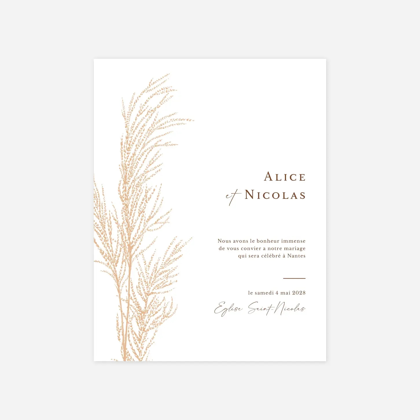 Faire-part mariage Brin d'amour