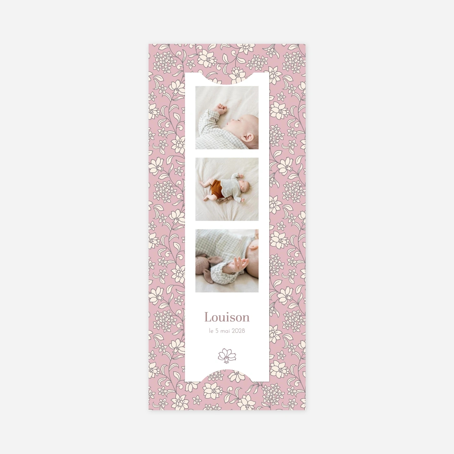 Faire-part naissance Brins fleuris