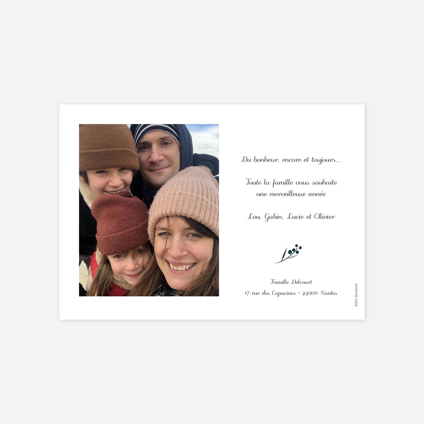 Carte de voeux Brins d'hiver