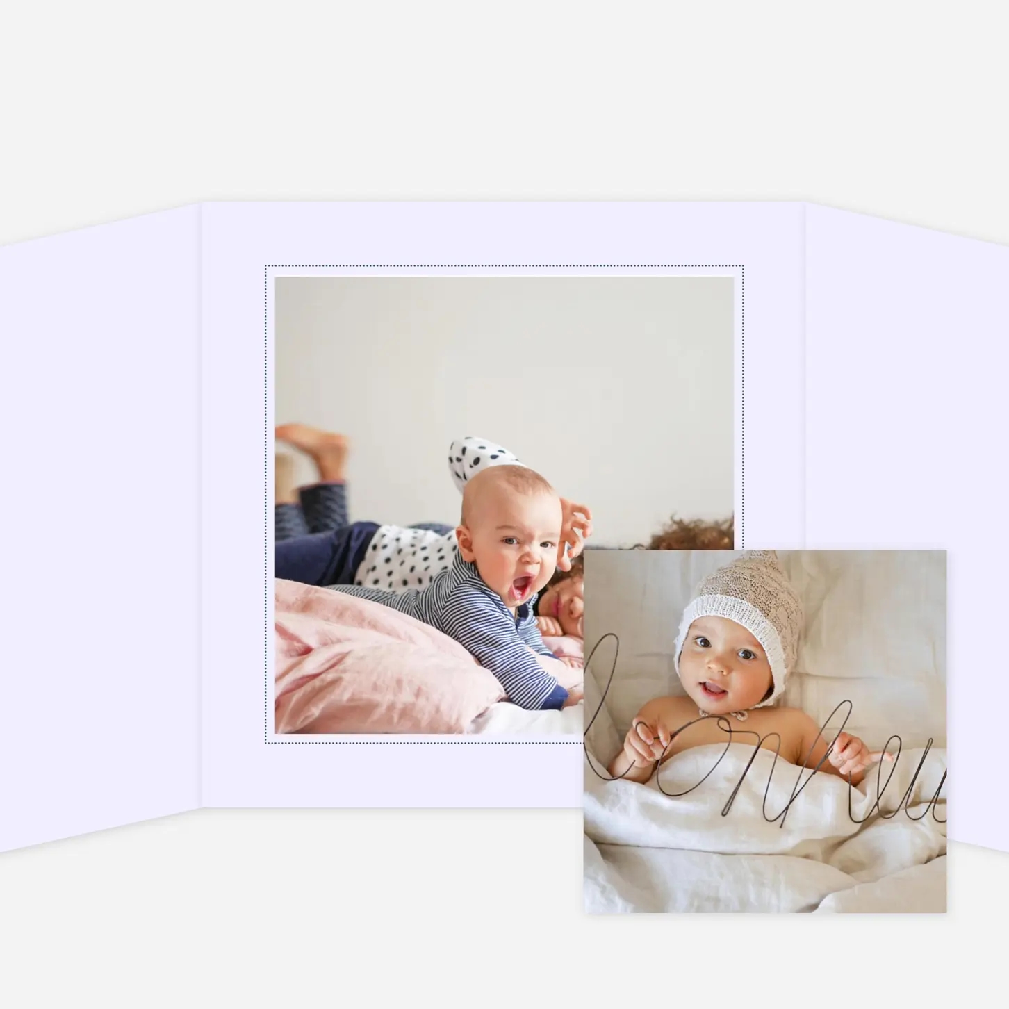 Faire-part naissance Broderie florale