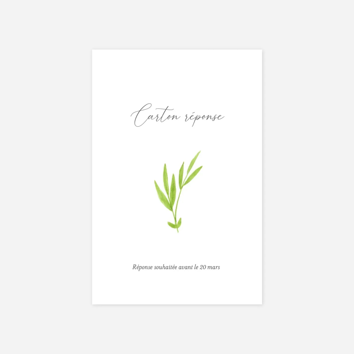 Carton réponse Bucolique