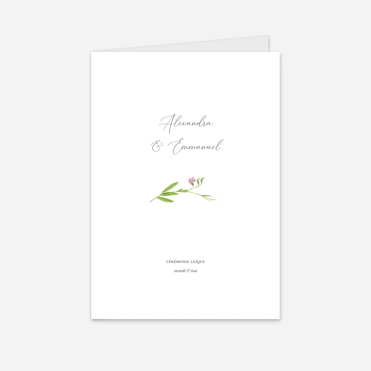 Livret de messe mariage Bucolique