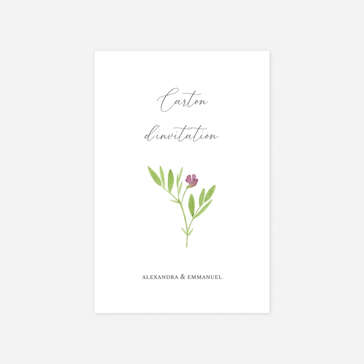 Carton d'invitation Bucolique