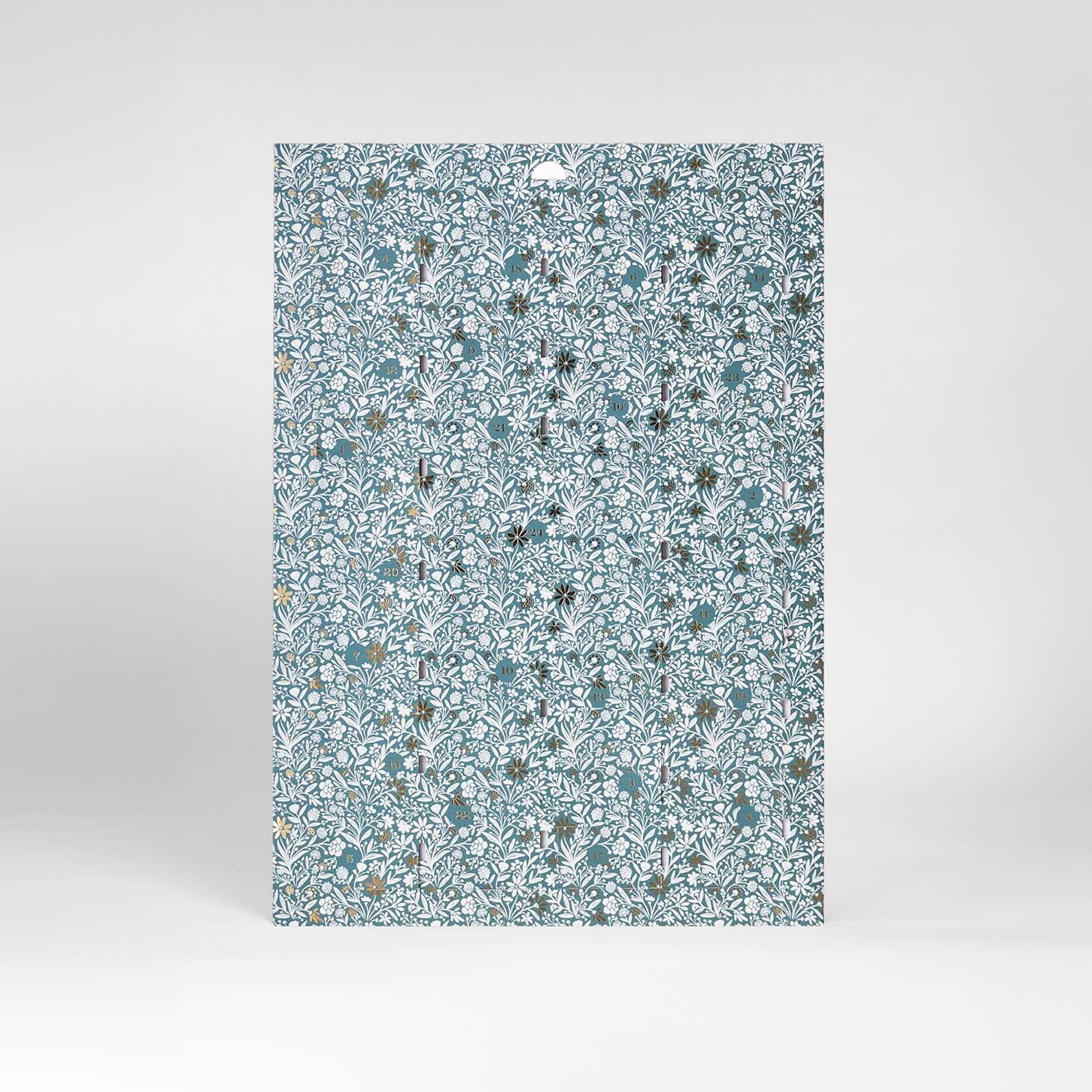 Calendrier de l'Avent Mille fleurs doré à chaud