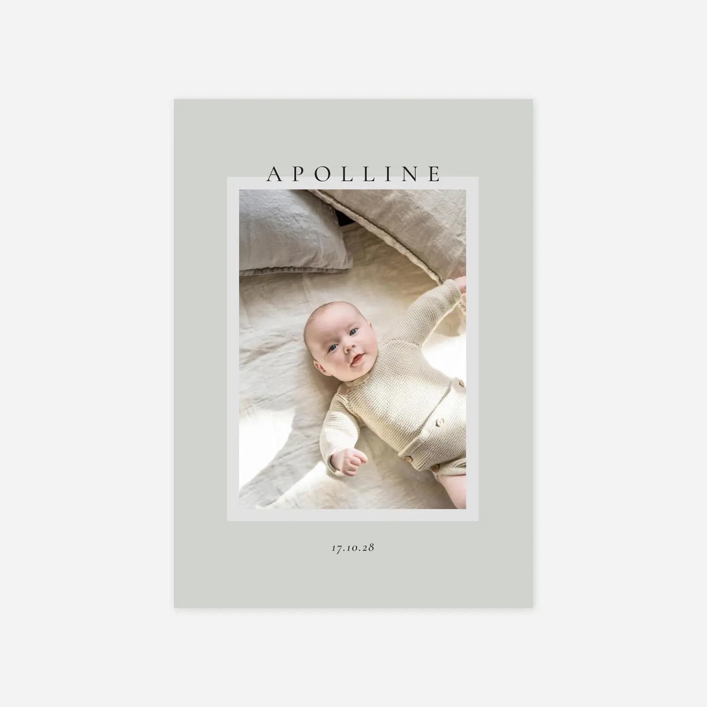 Faire-part naissance Cadre pastel