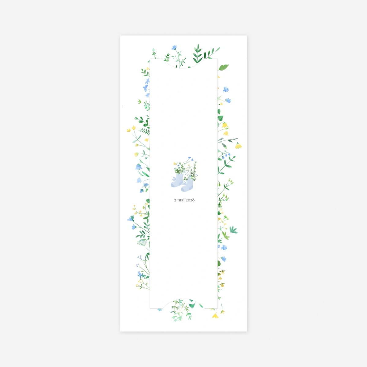 Faire-part naissance Cadre fleuri