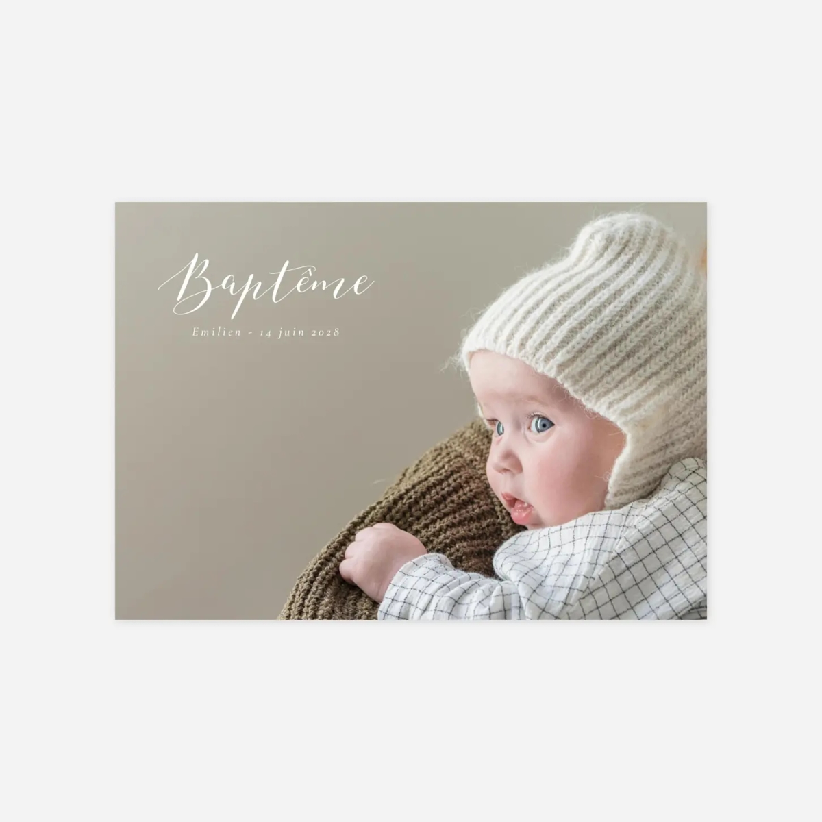 Faire-part baptême Calligraphie