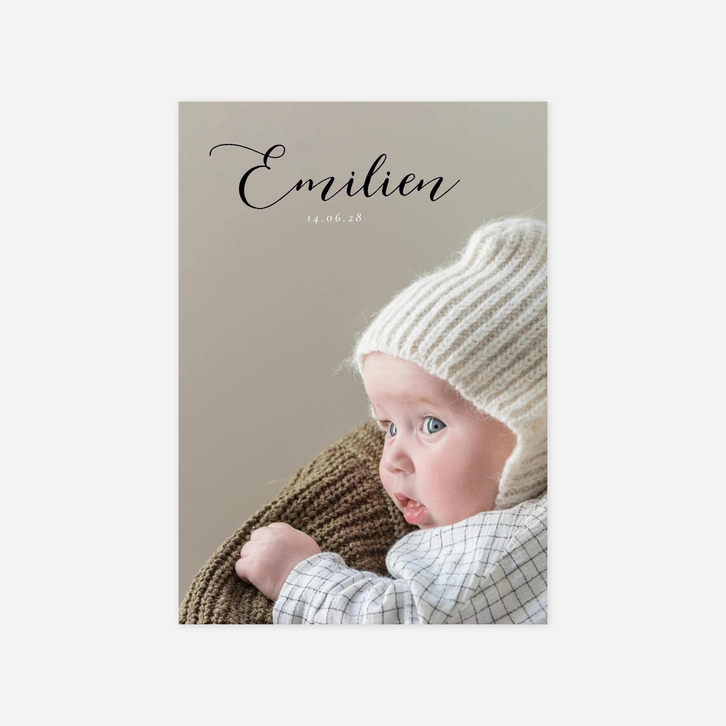 Faire-part naissance Calligraphie