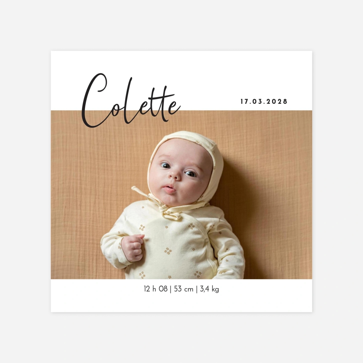 Faire-part naissance Candeur