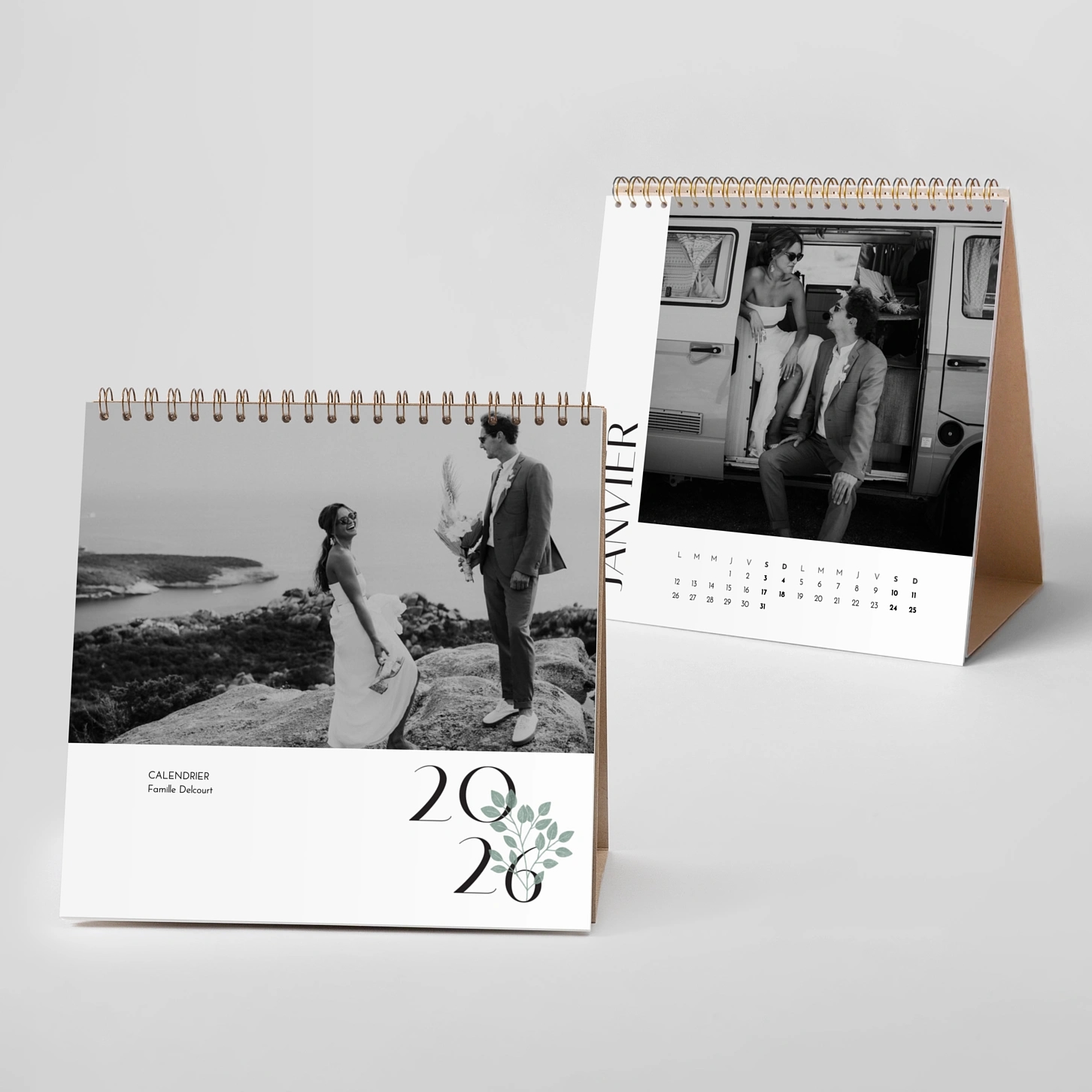 Calendrier photo chevalet Cartouche végétal