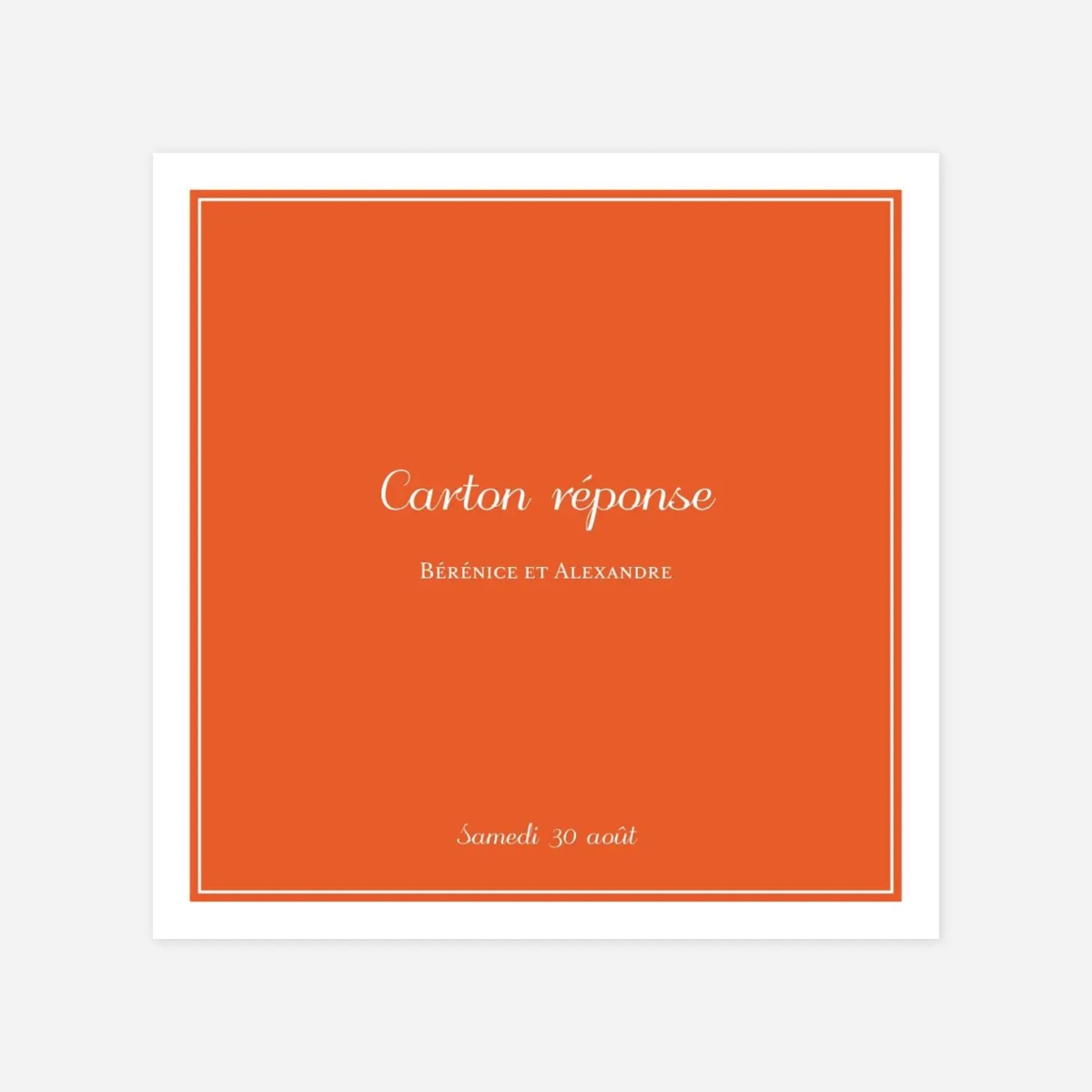 Carton réponse Carré chic