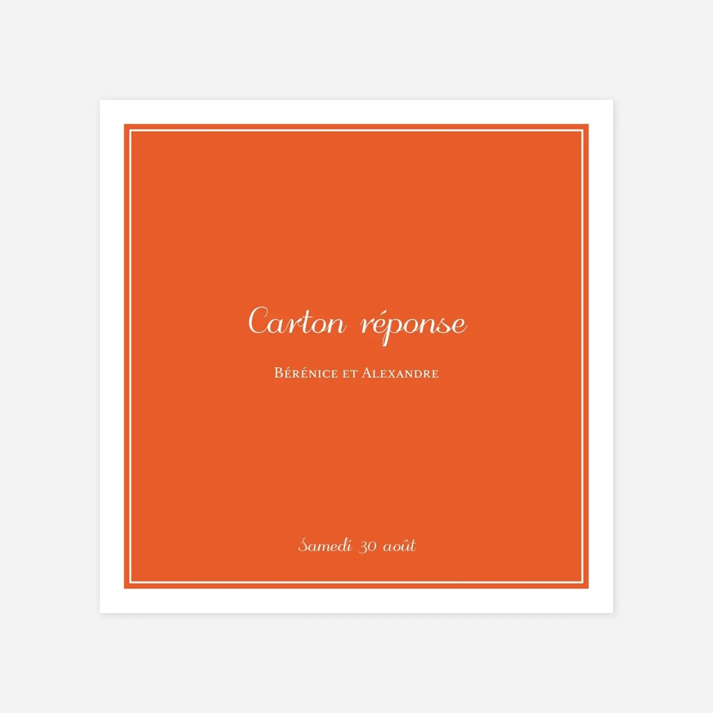 Carton réponse Carré chic