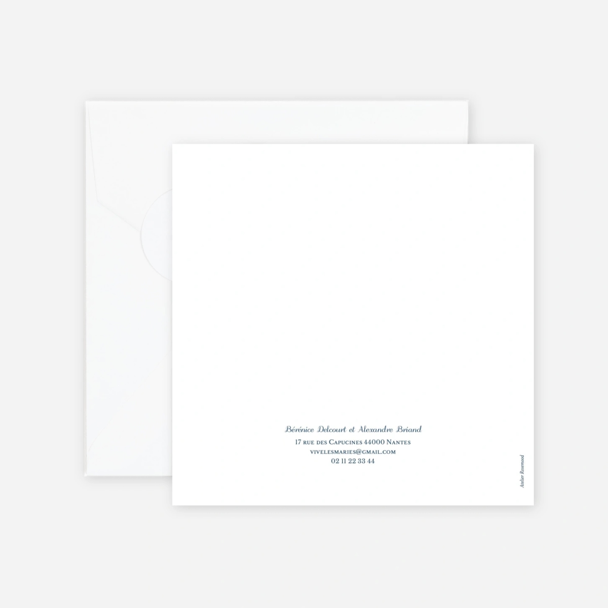 Faire-part mariage Carré chic